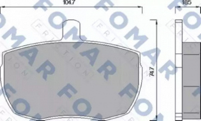 FOMAR FRICTION fo543081 -  Комплект тормозных колодок, дисковый тормоз
